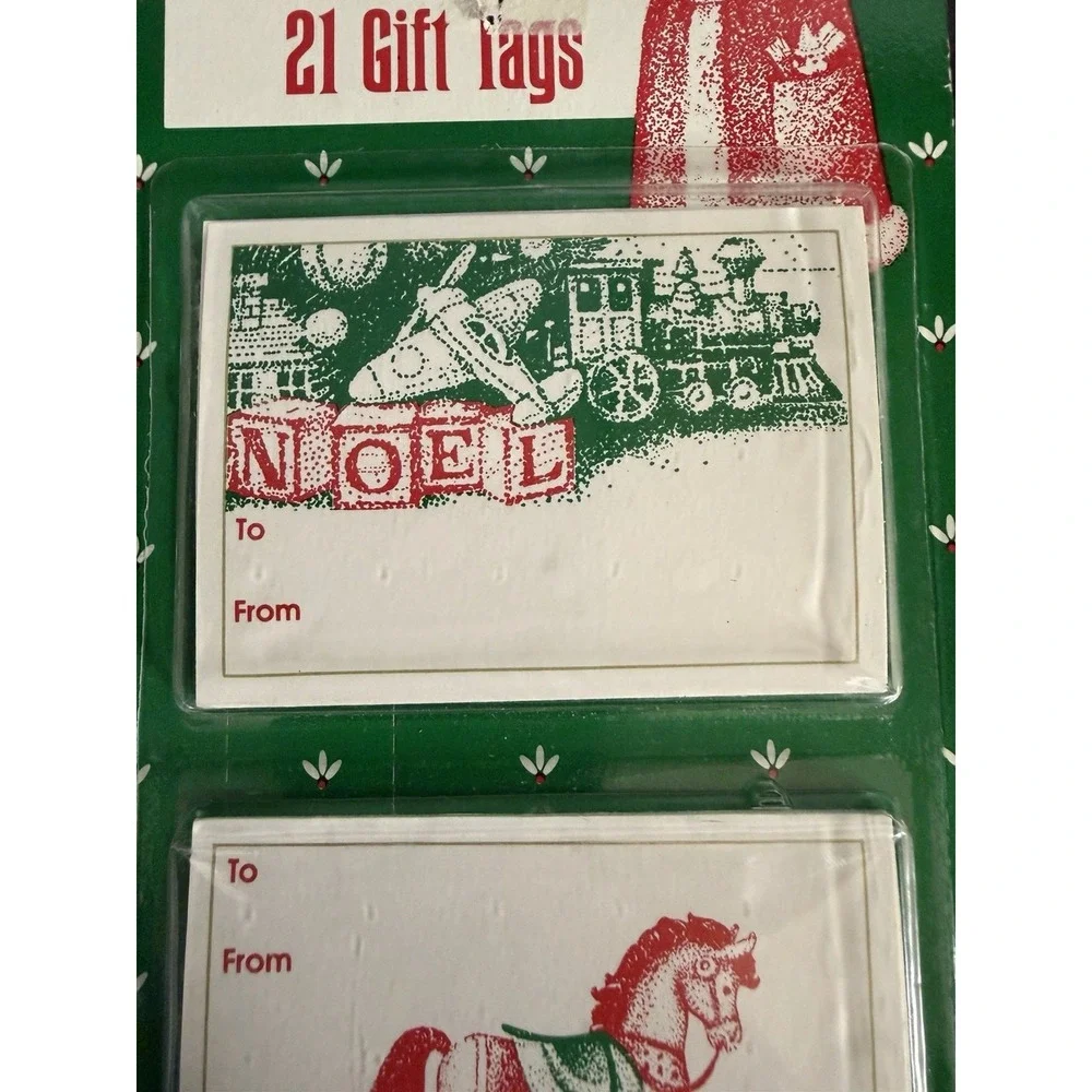 Vintage Cottagecore Christmas Wrapping‎ Paper & Gift Tags Lot NOS Cleo USA